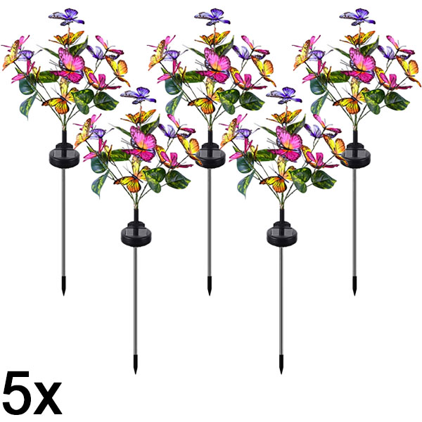 5x Соларна Лампа с Пеперуди | FLUTIX