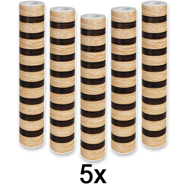 5x Елегантен стикер за стена с дървесен ефект | LINEWALL